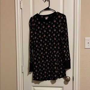 Victoria’s Secret Floral Black Long Sleeve nightgown.